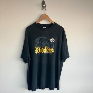 Vintage Steelers Black Tee  Size X-Large